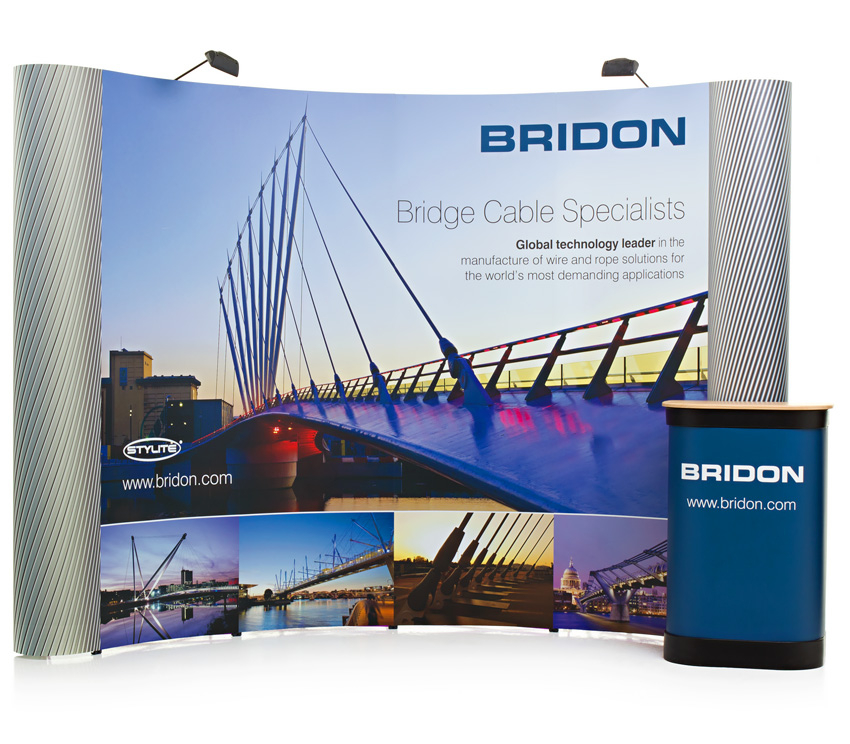 3x4 Double Sided Curved Pop Up Stand