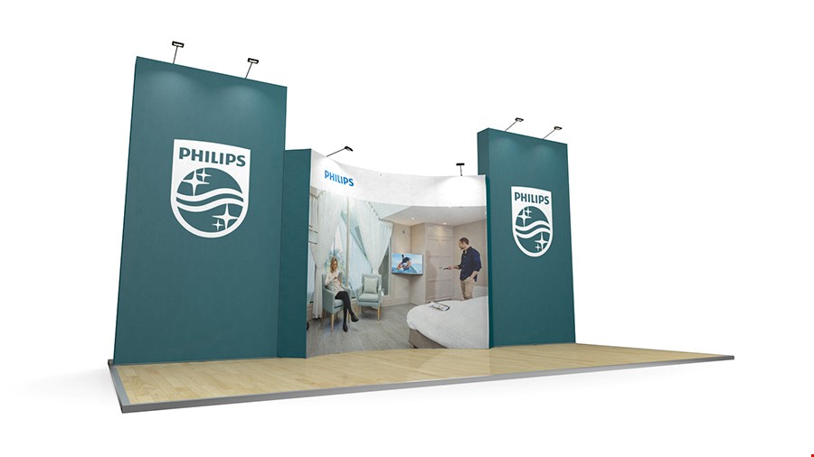 6m XL Jumbo Curved Exhibition Back Drop