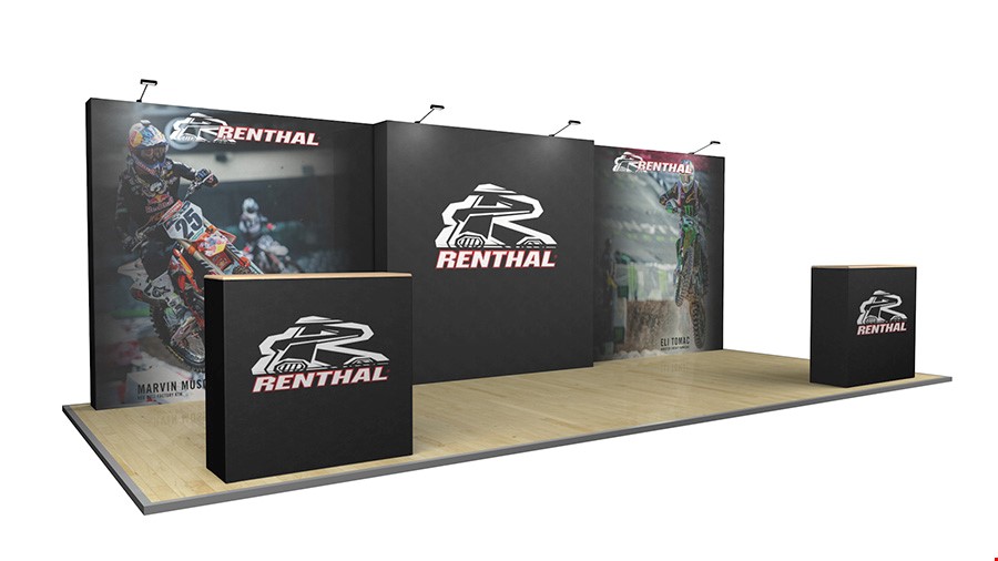7m Stretch Fabric Backwall Exhibition Stand