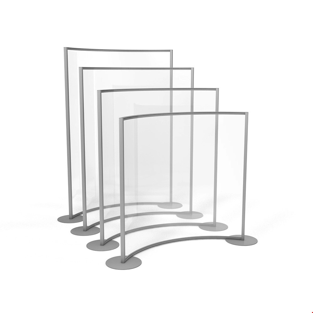 ACHOO® Freestanding Curved Perspex Screen