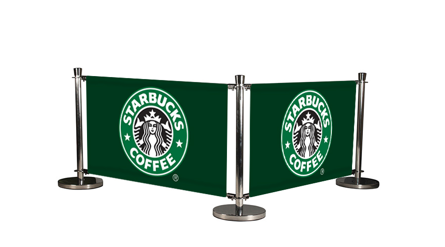 Cafe Barrier System Deluxe 2 Banners