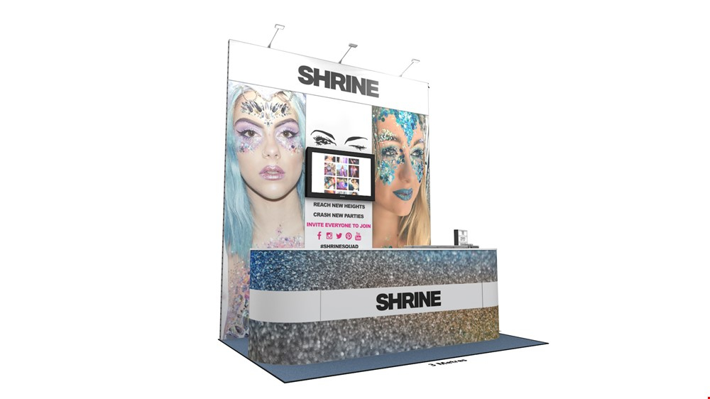 Integra® Exhibition Stand 3m x 2m Backdrop Kit 6 - To Hire