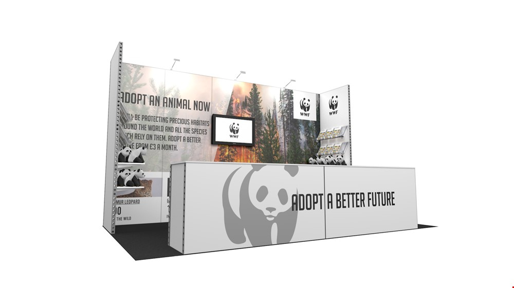 Integra<sup>®</sup> Exhibition Stand 5m x 3m Backwall Kit 37 - To Hire
