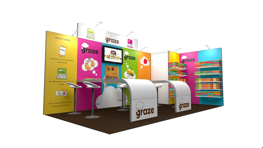 Integra® Exhibition Stand 6m x 3m L-Shaped Kit 24 - To Hire