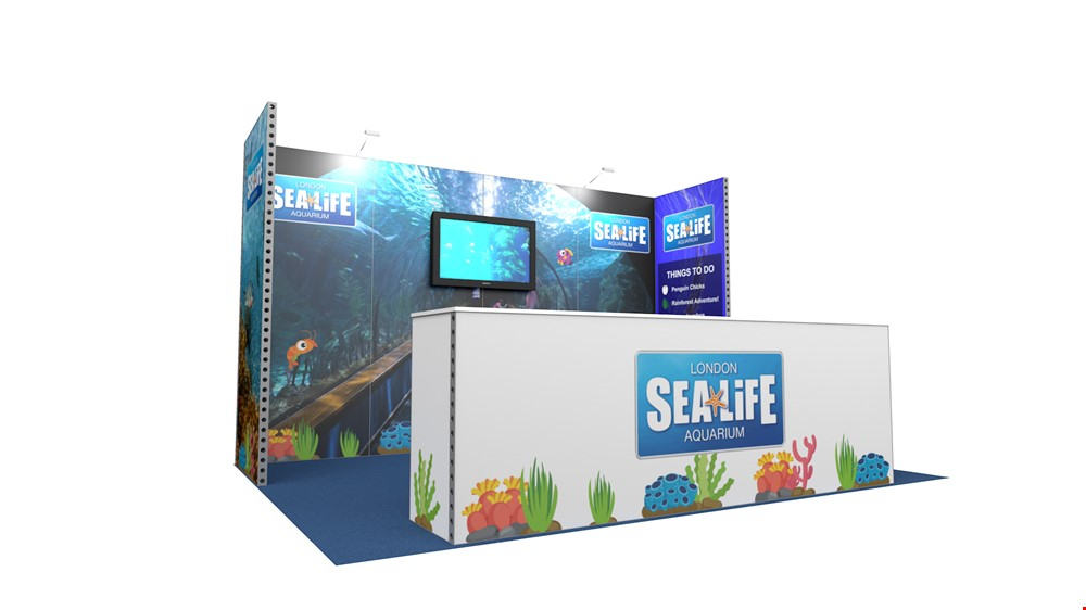 Integra<sup>®</sup> Exhibition Stand 4m x 3m Backwall Kit 36 - To Hire