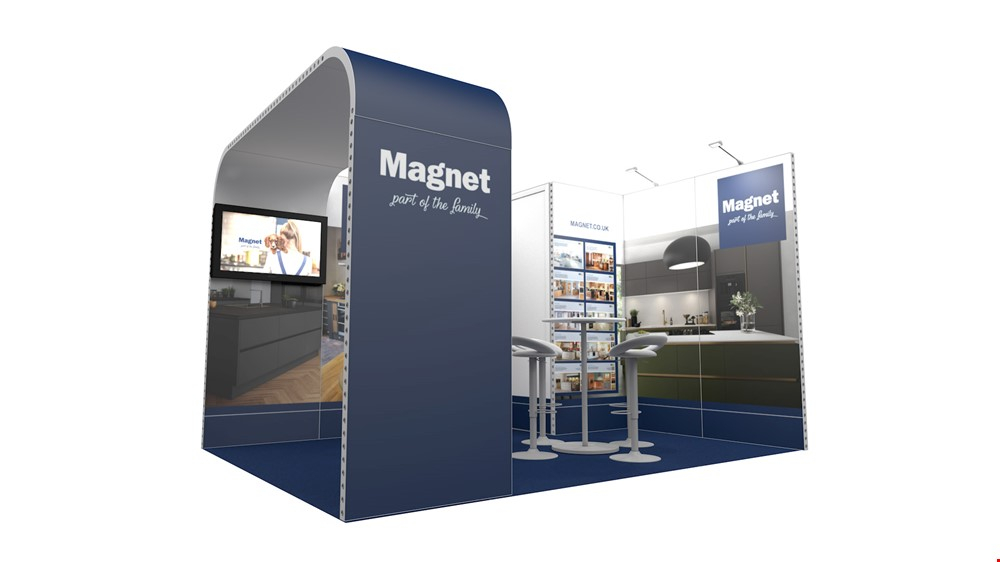Integra® Exhibition Stand 4m x 3m Corner Kit 3 - To Hire