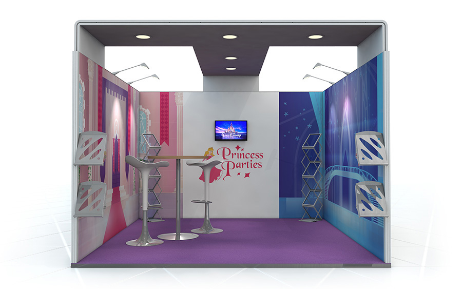 Linear Vector Exhibition Stand 3m x 3m U-Shape