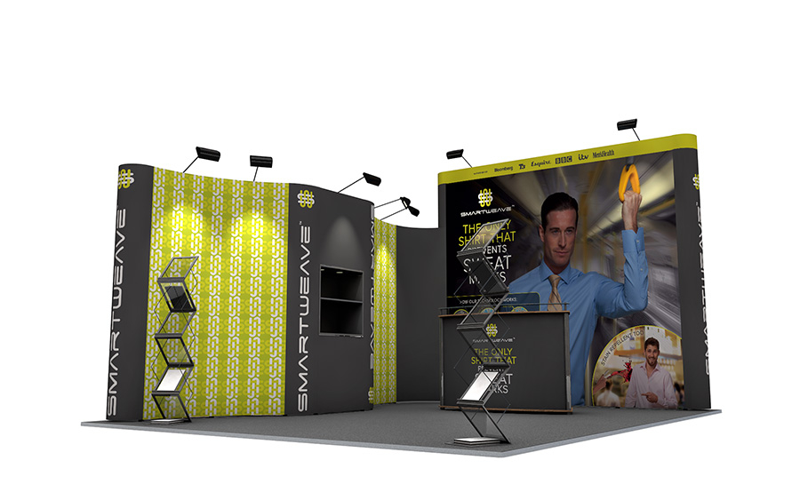 Linked Pop Up Exhibition Stand 5m x 4m 