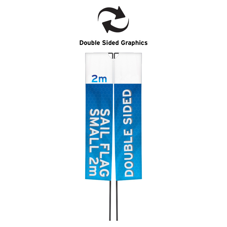 Sail Flags And Pole Double Sided 