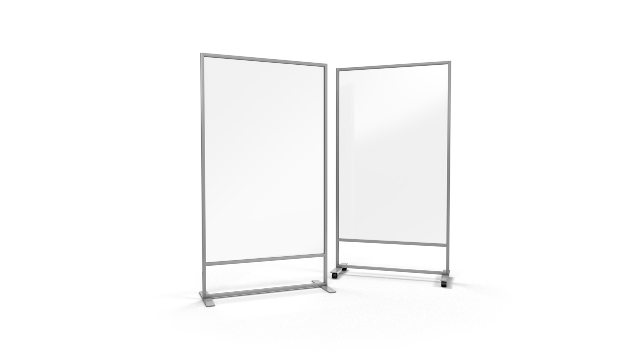 ACHOO<sup>®</sup>  Crystal Clear Freestanding Office Screen Divider