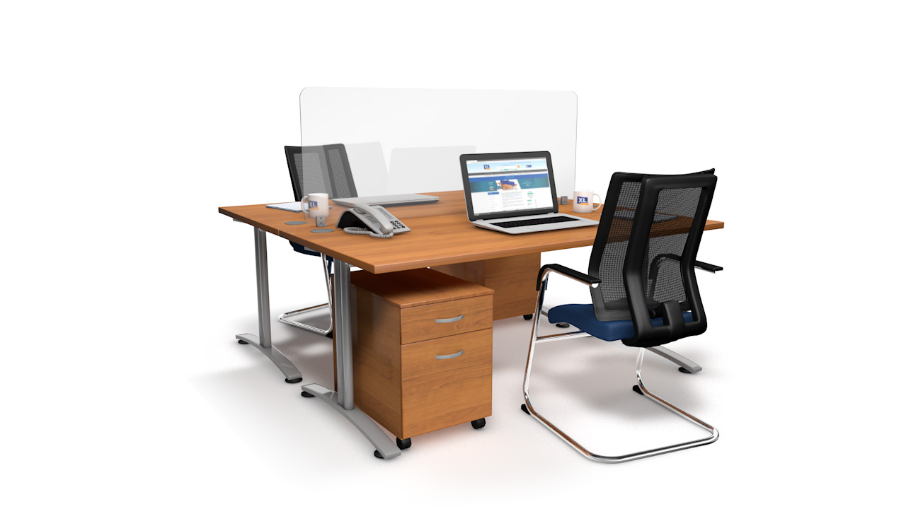 spectrum plus acrylic glass desk divider screen