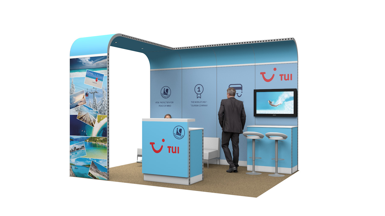 Integra<sup>®</sup> Exhibition Stand 4m x 3m Backdrop Kit 13 - To Hire