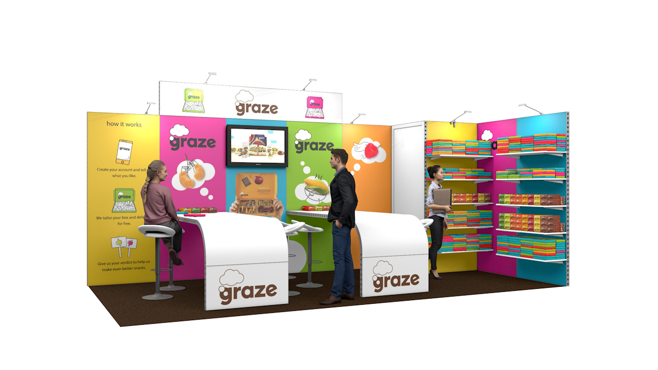 Integra<sup>®</sup> Exhibition Stand 6m x 3m L-Shaped Kit 24 - To Hire