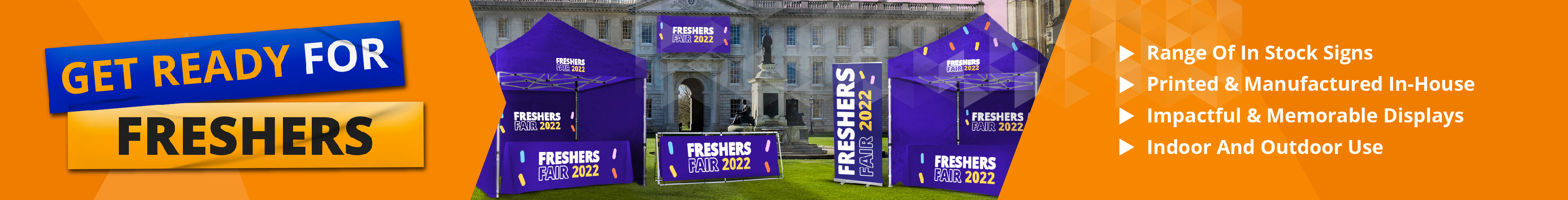 Printed Displays For Freshers Week