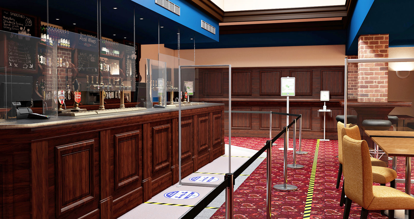 Social Distance Screens for Pubs and Bars UK