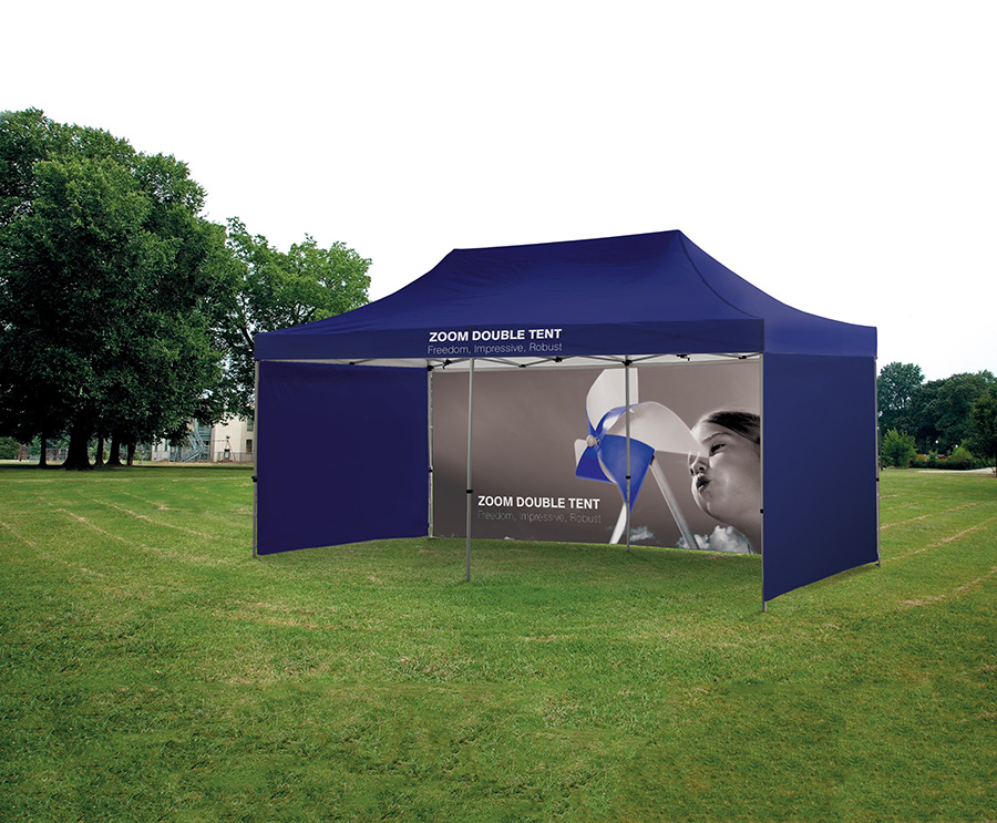 Gazebo With Two Full Side Walls In Use