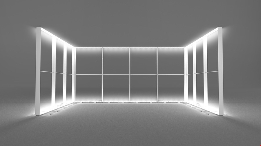 10x iLLUMiGO™ LED Banners Make Up 3.5m x 4.5m U-Shaped Lightbox Display