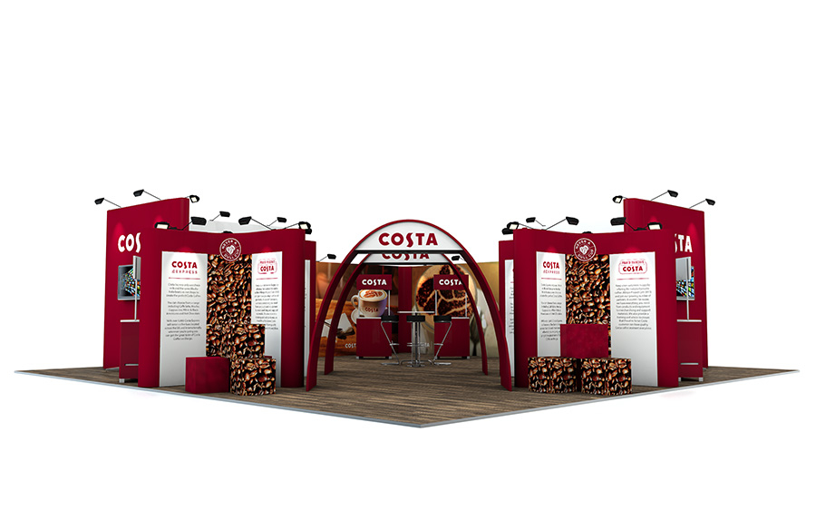 10m x 10m Linked Pop Up Exhibition Stand
