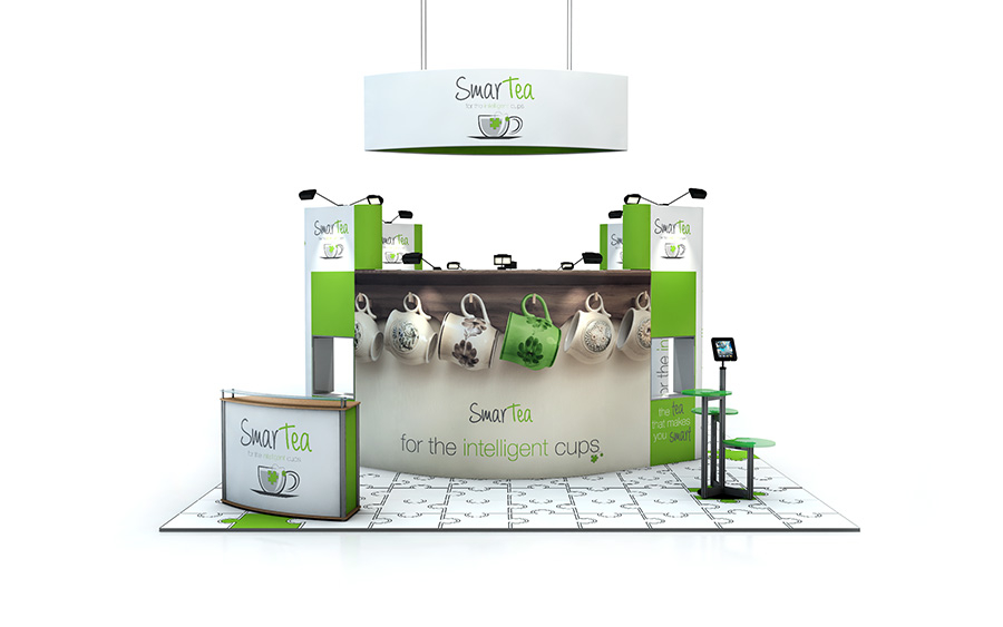 10m x 6m Linked Pop Up Exhibition Stand