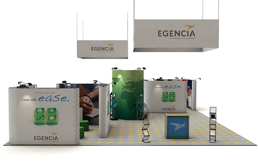 12m x 10m Linked Pop Up Exhibition Stand