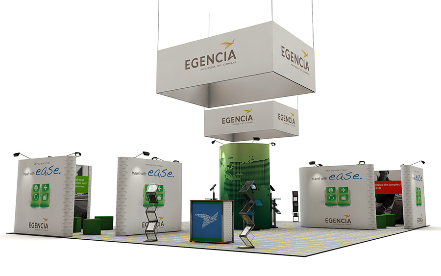 12m x 10m Linked Pop Up Exhibition Stand