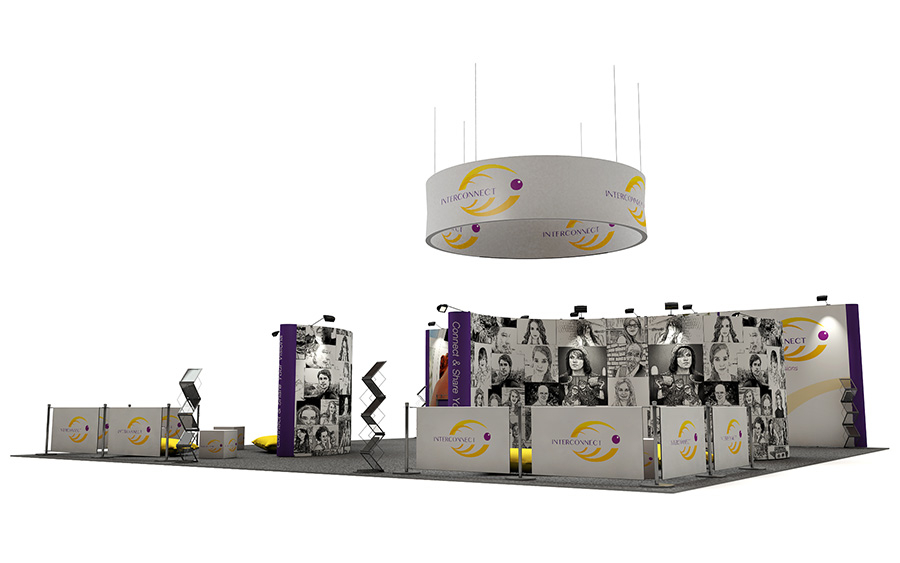 12m x 12m Linked Pop Up Exhibition Stand