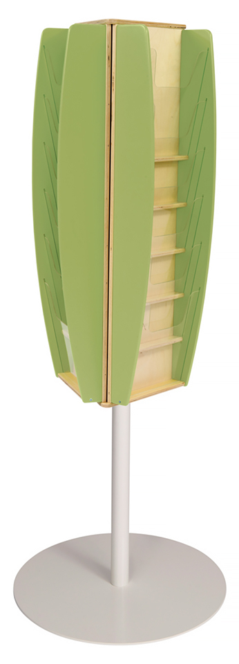 18 x A4 Pocket Free Standing Literature Stand in Apple Green
