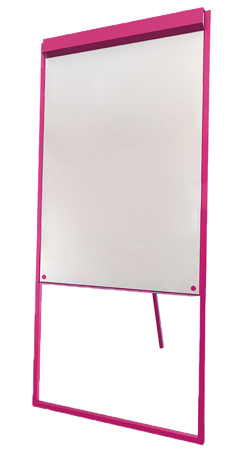 2 Clix Portable Easel Whiteboard with Cerise Frame