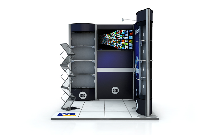 Side View - Centro Display with Two Open Sides