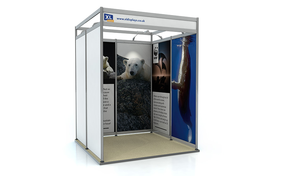 2m x 2m U-Shape Shell Scheme Exhibition Stand Foamex Graphics