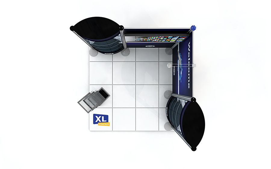 Plan View of 2x2m Centro Stand