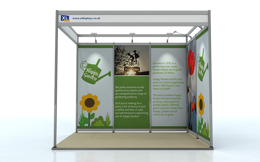 Foamex Graphics to Suit a 2mx 3m L-Shape Foamex Shell Scheme