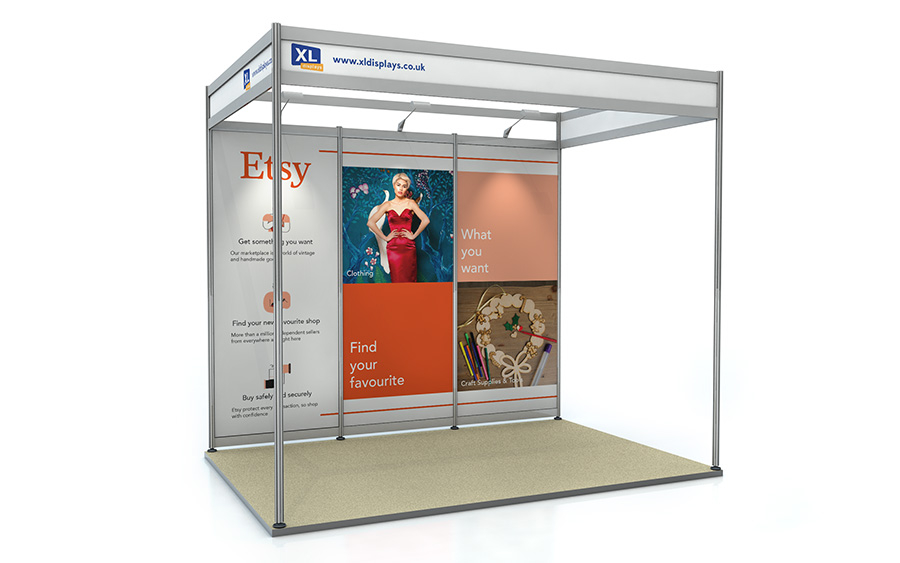 2m x 3m Shell Scheme Back Wall Exhibition Stand Foamex Graphics