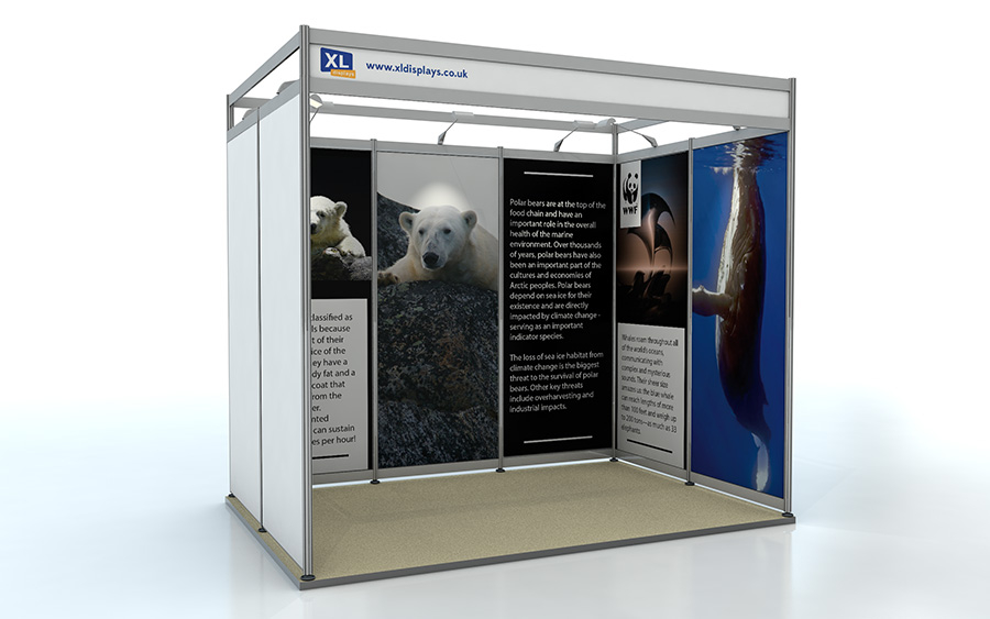 Foamex Shell Scheme U-Shape Graphic Panels for 2m x 3m Stand Space