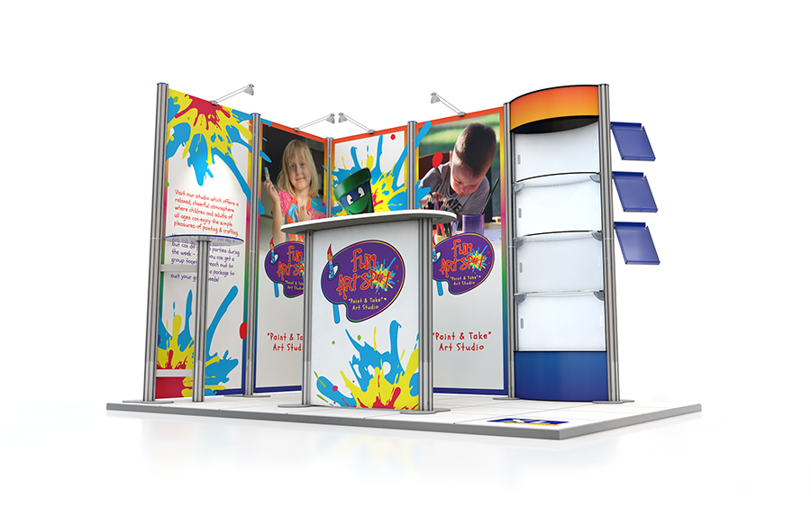 2m x 3m Centro Exhibition Stand L-Shape