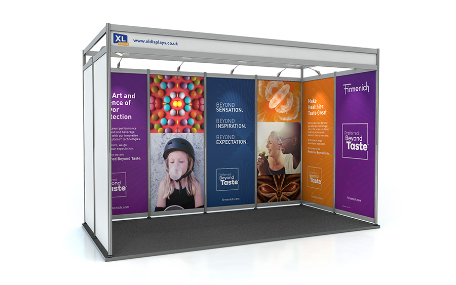 2m x 4m U-Shape Shell Scheme Exhibition Stand PVC Graphics