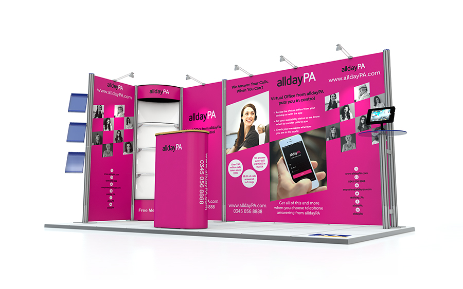 2m x 4m L-Shape Centro Stand 