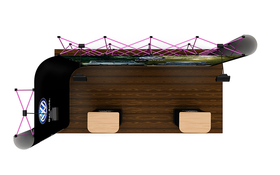Pop Up Exhibition Stand Can Be Used Left Hand or Right Hand Configuration