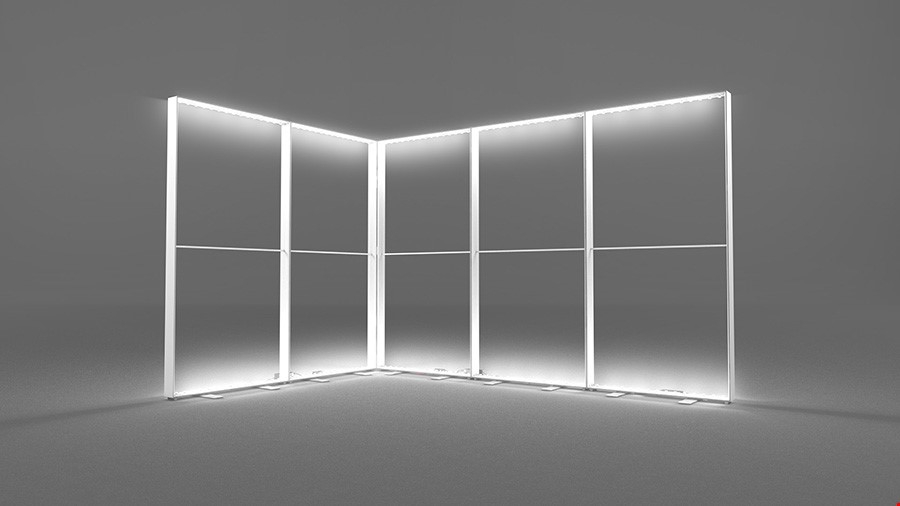L-Shaped iLLUMiGO™ LED Lightbox With Pre-Installed LED Strip Lights