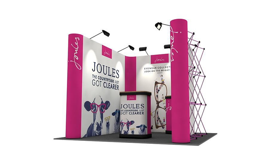 Exhibition Stand 3m x 3m U-Shape With One Open Side