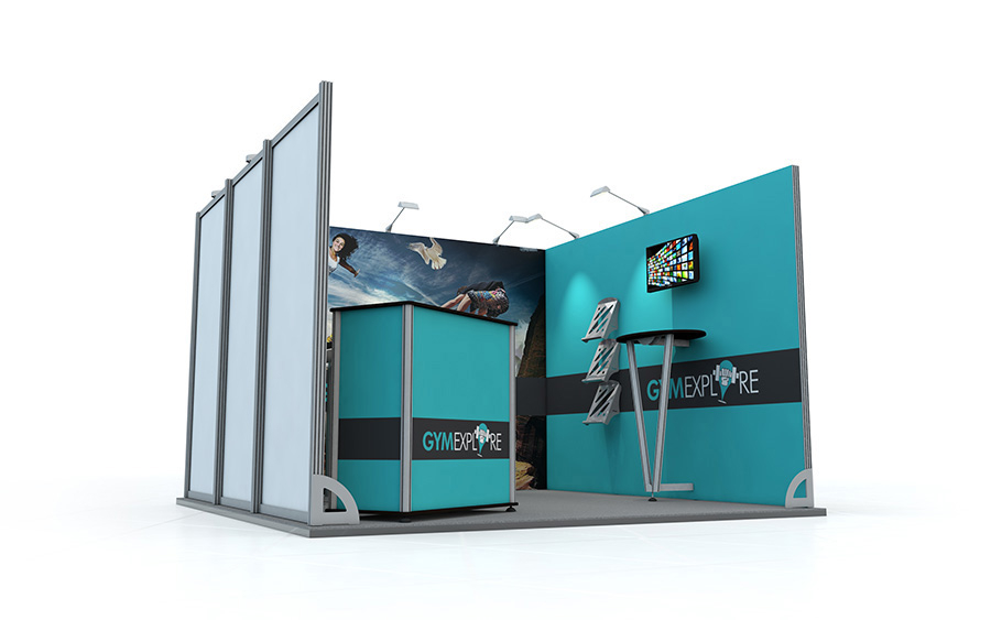 3m x 3m U-Shape Linear Exhibition Stand