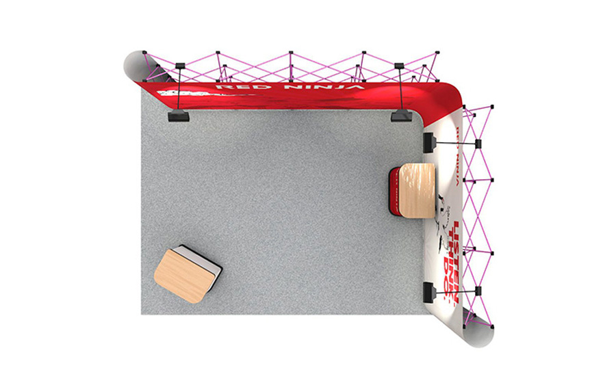 Top View of Right Hand 3m x 4m Pop Up Exhibition Stand