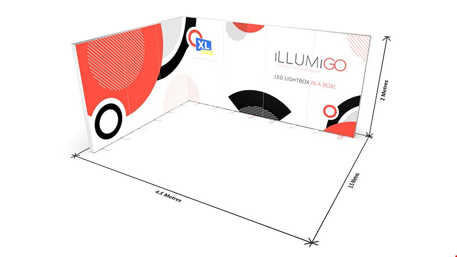 Portable Lightbox Display iLLUMiGO™ Designed To Fit A 3.5m x 4.5m Exhibition Space