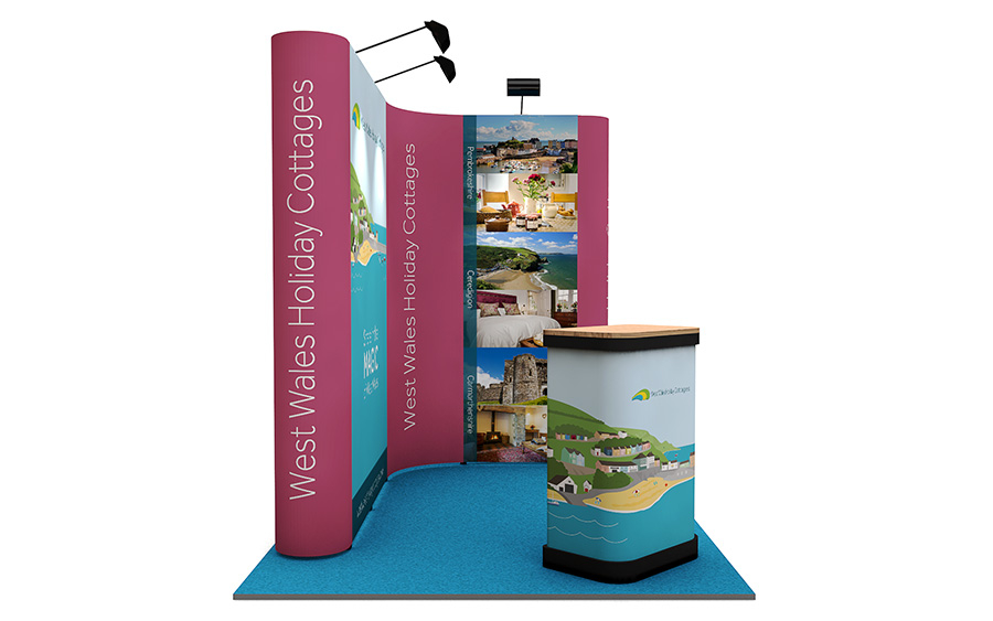 3m x 2m Exhibition Stand Linked Pop Up Display