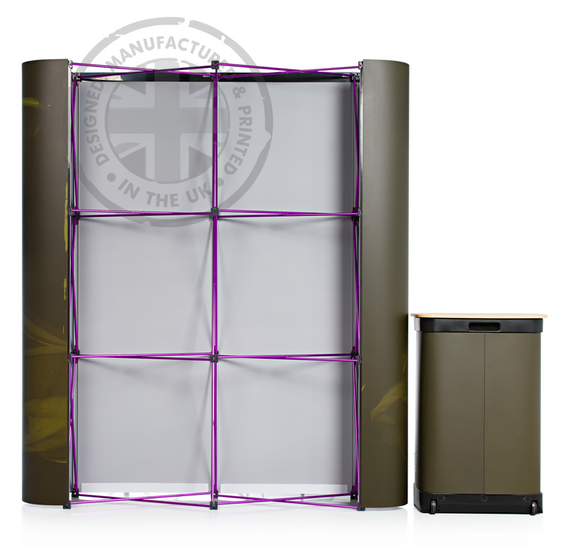 Back of the 3x2 Straight Pop Up Stand.