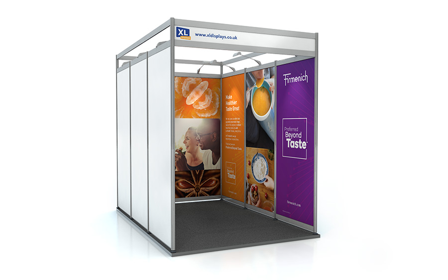 3m x 2m U-Shape Shell Scheme Exhibition Stand Graphics PVC