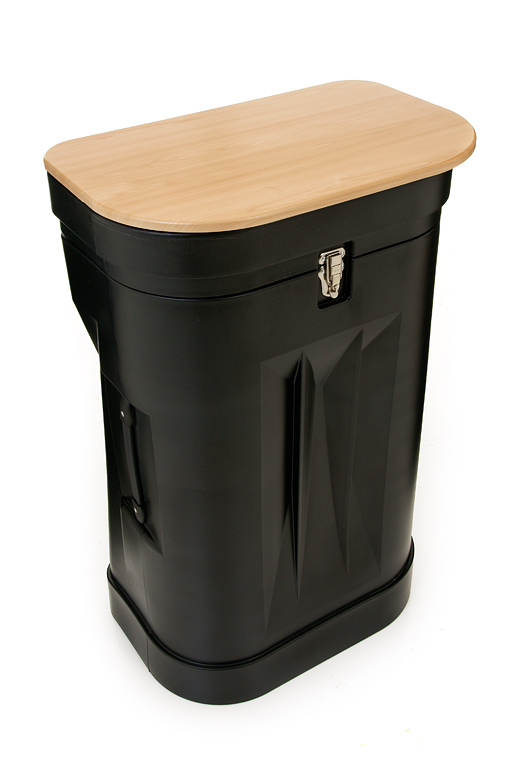 Beech top for portable pop up case to create a display counter