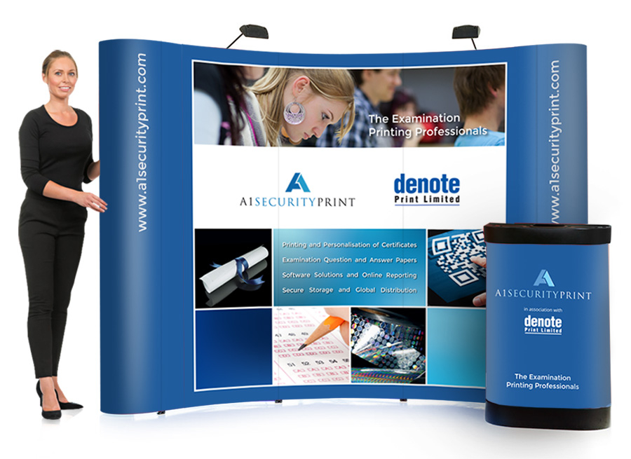 Curved 3x3 Midi Pop Up Display System