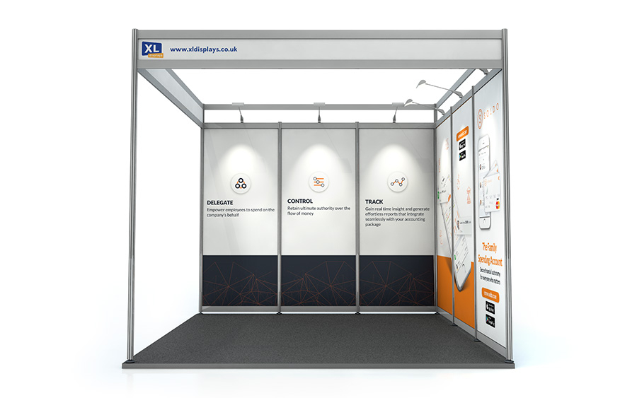 PVC Graphics to Suit a 3m x 3m L-Shape Shell Scheme
