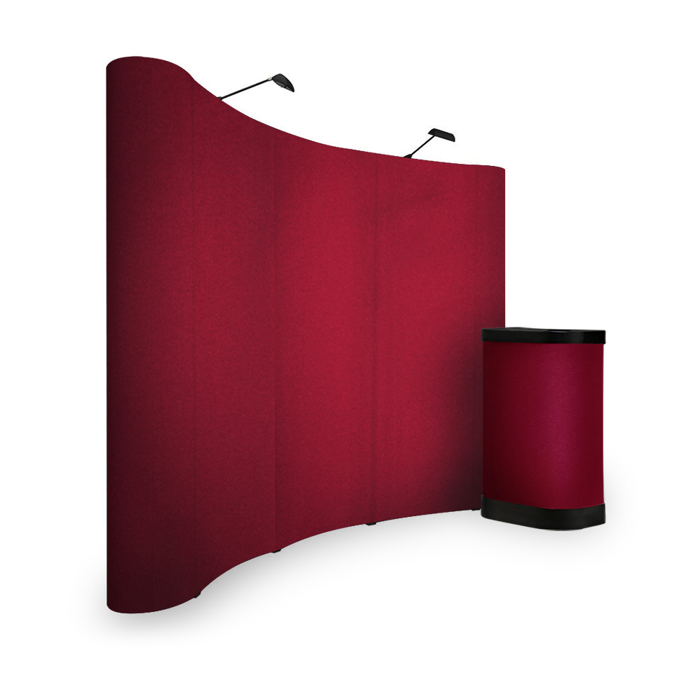 3x3 Curved Fabric Pop Up Stand